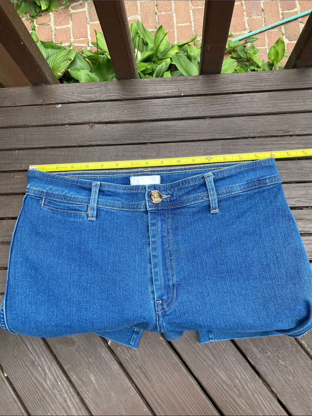 H&M High-Rise Blue Wide Leg Denim Jeans